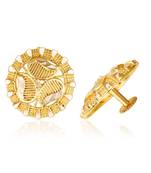 Allure Beautiful Earrings Feminine Glittering Gold Plated Screw back stud earring for Women and Girls [VFJ1490ERG]