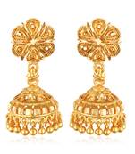 South Screw back alloy Gold plated Jhumki, Jhumka, Jhumkas, Jhumki Earring for Women and Girls VFJ1494ERG