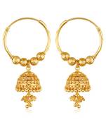 South Screw back alloy Gold plated Jhumki, Jhumka, Jhumkas, Jhumki Earring for Women and Girls VFJ1495ERG