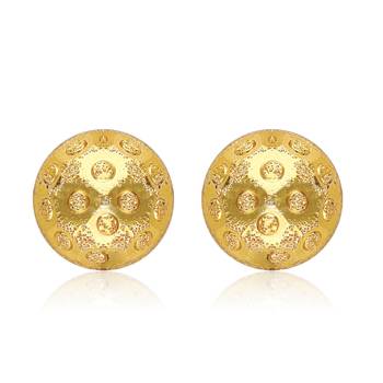 Allure Beautiful Earrings Feminine Glittering Gold Plated Screw back stud earring for Women and Girls VFJ1497ERG 1