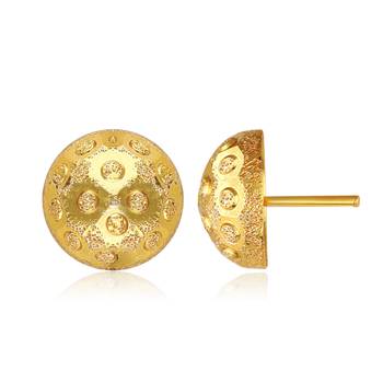 Allure Beautiful Earrings Feminine Glittering Gold Plated Screw back stud earring for Women and Girls VFJ1497ERG 3