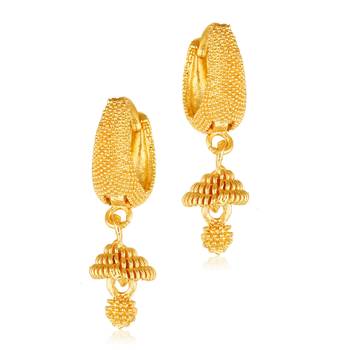 Everyday wear alloy Gold Plated Bali, Bali jhumka, Hoop Earring, Dangle Earring, Earring for Women and Girls VFJ1504ERG 1