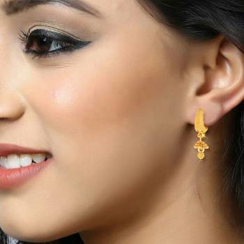 Everyday wear alloy Gold Plated Bali, Bali jhumka, Hoop Earring, Dangle Earring, Earring for Women and Girls VFJ1504ERG 2