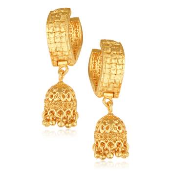 Everyday wear alloy Gold Plated Bali, Bali jhumka, Hoop Earring, Dangle Earring, Earring for Women and Girls VFJ1510ERG 1