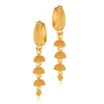 Everyday wear alloy Gold Plated Bali, Bali jhumka, Hoop Earring, Dangle Earring, Earring for Women and Girls VFJ1514ERG 1