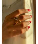 Yellow Gold Plated Multi Colour Crystal Galaxy Ring