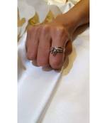 White Gold Plated Zipper Ring