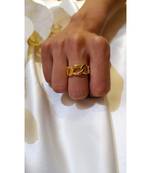 Yellow Gold Plated Jordy Link Ring