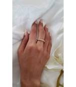 Yellow Gold Plated Karl Eternity Champagne Crystal Ring
