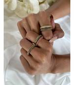 Yellow Gold Plated Karl Eternity Pink Crystal Ring