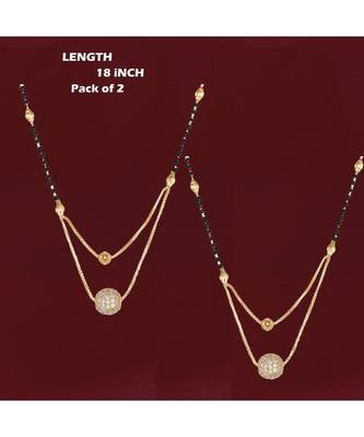 American Diamond Ball Designer 2 Mangalsutra 18 inches for woman and girls 2