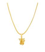 Gold Plated Copper ganesha Locket With 22 inches Long Chain For Woman and Girls