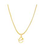 Trationsl Om Gold Pendant with 18 inches Chain for man and Woman
