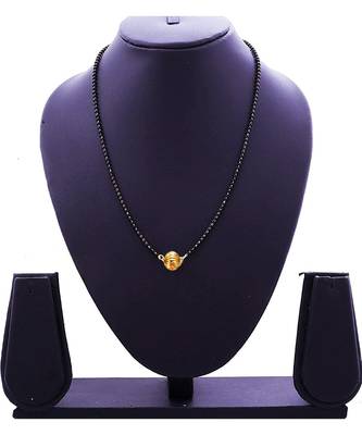 Black bead mangalsutra for woman 2
