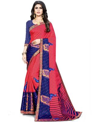 Dark Peach Silk Blend Ready To Ship Sarees 1