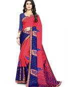 Dark Peach Silk Blend Ready To Ship Sarees
