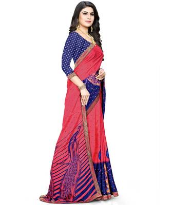 Dark Peach Silk Blend Ready To Ship Sarees 3