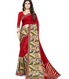 Maroon Silk Blend Ready To Ship Sarees