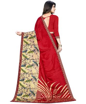 Maroon Silk Blend Ready To Ship Sarees 4