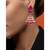 Bollywood Style Jhumka Earrings For Woman Red