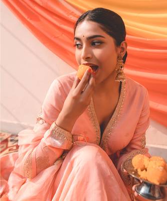 Chanderi Pink Lehenga Set 2