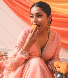 Chanderi Pink Lehenga Set