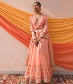 Chanderi Pink Lehenga Set