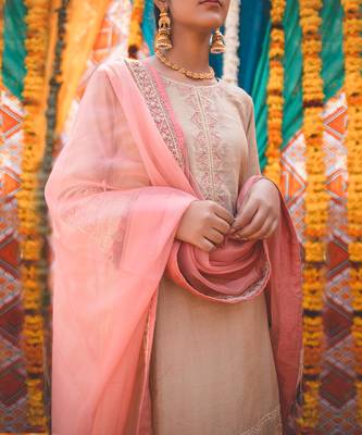 Chanderi Pink Kurta Set 2