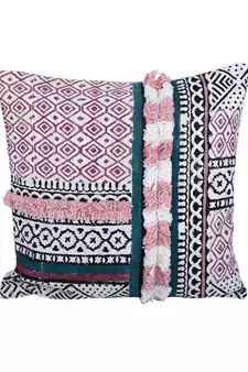 Eyda Hand Block Printed Multi Color Cushion Cover Set of 2