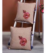 Eyda Corner Boota Choco Brown Color Designer Cushion Cover Set of 2