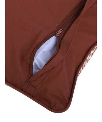 Eyda Corner Boota Choco Brown Color Designer Cushion Cover Set of 2 5