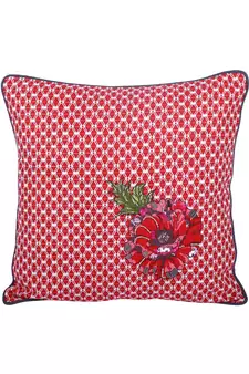 Eyda Corner Boota Pink Color Designer Cushion Cover Set of 2