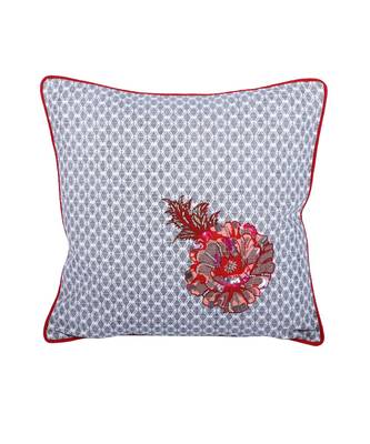Eyda Corner Boota Grey Color Designer Cushion Cover Set of 2 2
