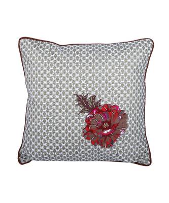 Eyda Corner Boota Light Green Color Designer Cushion Cover Set of 2 2
