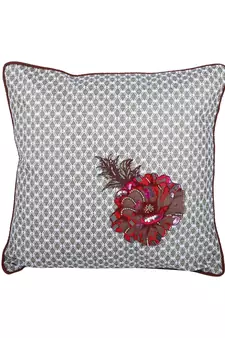Eyda Corner Boota Light Green Color Designer Cushion Cover Set of 2