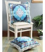 Eyda Digital Print Multi Color Velvet Reversible Cushion Cover Set of 2