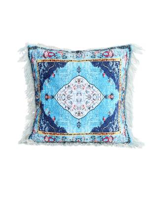 Eyda Digital Print Multi Color Velvet Reversible Cushion Cover Set of 2 3