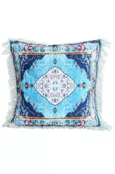 Eyda Digital Print Multi Color Velvet Reversible Cushion Cover Set of 2