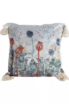 Eyda Digital Print Multi Color Velvet Reversible Cushion Cover Set of 2