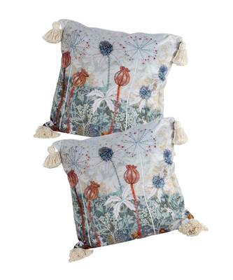 Eyda Digital Print Multi Color Velvet Reversible Cushion Cover Set of 2 5