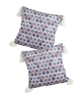 Eyda Digital Print Multi Color Velvet Reversible Cushion Cover Set of 2 4
