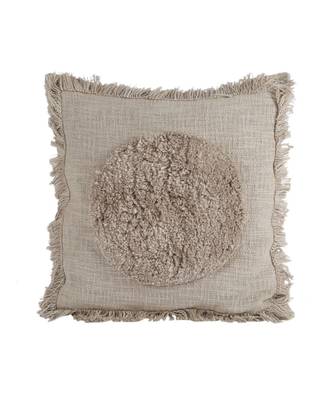 Eyda Premium Cotton Designer Light Brown Cushion Cover Set of 2 3