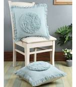 Eyda Premium Cotton Designer Turquoise Cushion Cover Set of 2