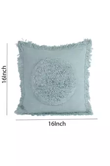 Eyda Premium Cotton Designer Turquoise Cushion Cover Set of 2