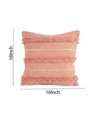 Eyda Premium Cotton Designer peach Color Cushion Cover Set of 2 2