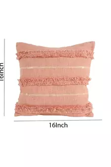 Eyda Premium Cotton Designer peach Color Cushion Cover Set of 2
