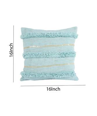 Eyda Premium Cotton Designer Turquoise Cushion Cover Set of 2 2