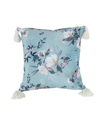Eyda Digital Print Blue Color Velvet Reversible Cushion Cover Set of 2 4