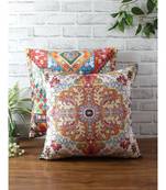 Eyda Digital Print Multi Color Velvet Reversible Cushion Cover Set of 2