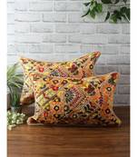 Eyda Multi Color Embroidered Cotton Cushion Cover Set of 2
